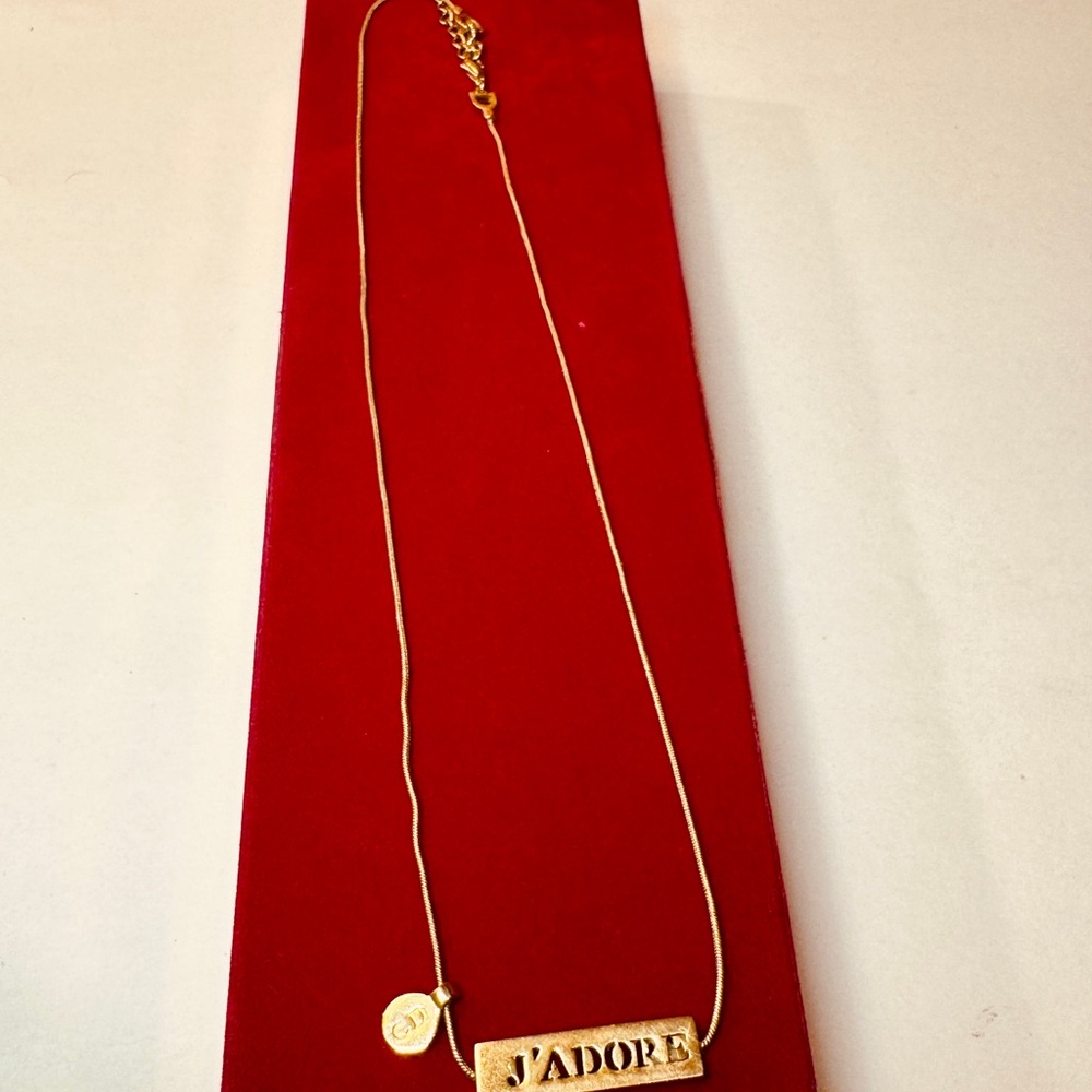 Dior Gold J'ADORE Pendant Necklace - Picture 11 of 15